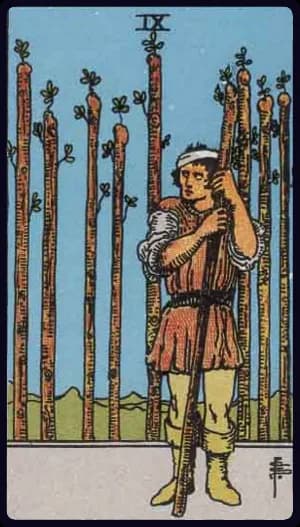 Nine of Wands tarot card