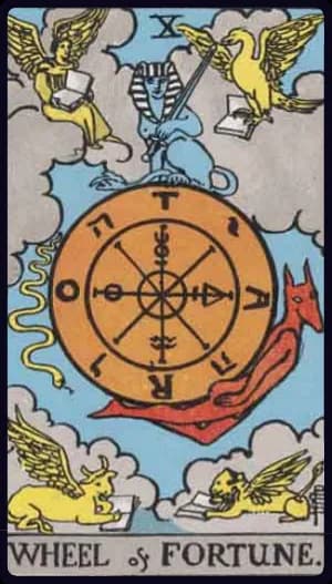 Wheel of Fortune tarot card